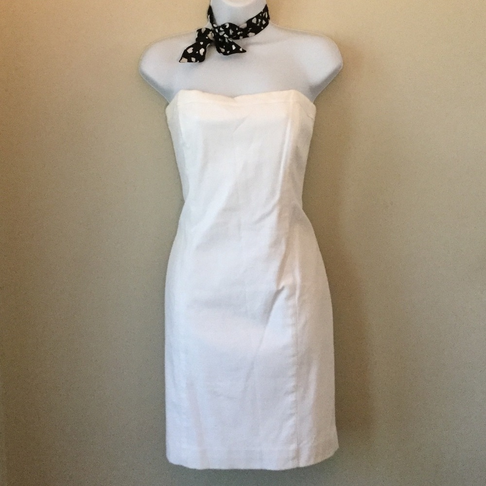Ralph Lauren Dress White strapless pique cotton