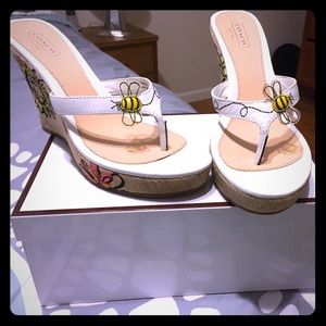 Coach Bumblebee wedge sandals