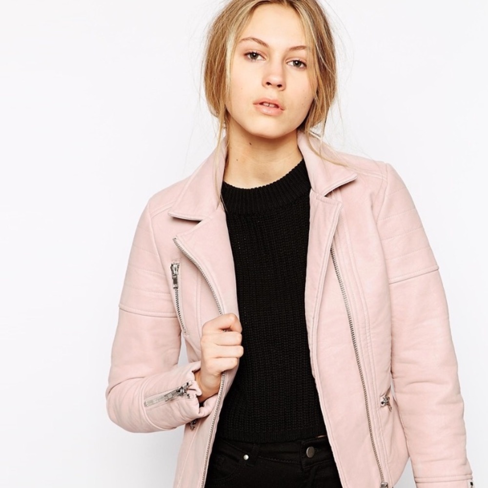 Barney's Originals Double Zip Biker Jacket in PU
