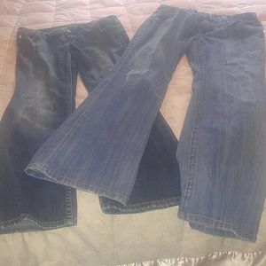 2 pc lot women's jeans EUC distressed size 12