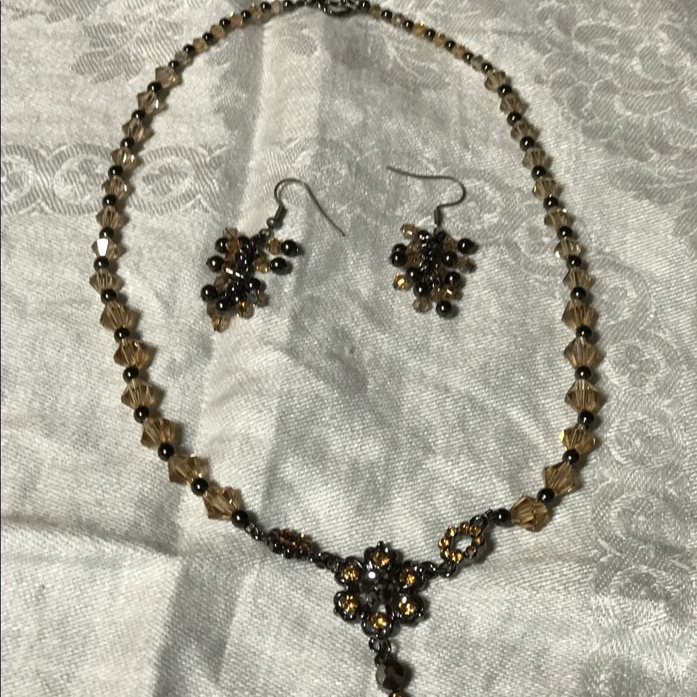 Necklace and earrings