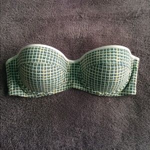 Tory Burch large swimsuit top, strapless.