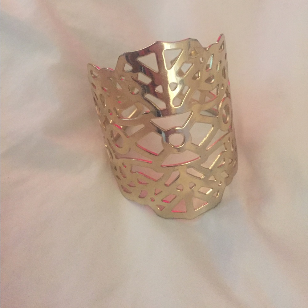 Gold cutout bangle
