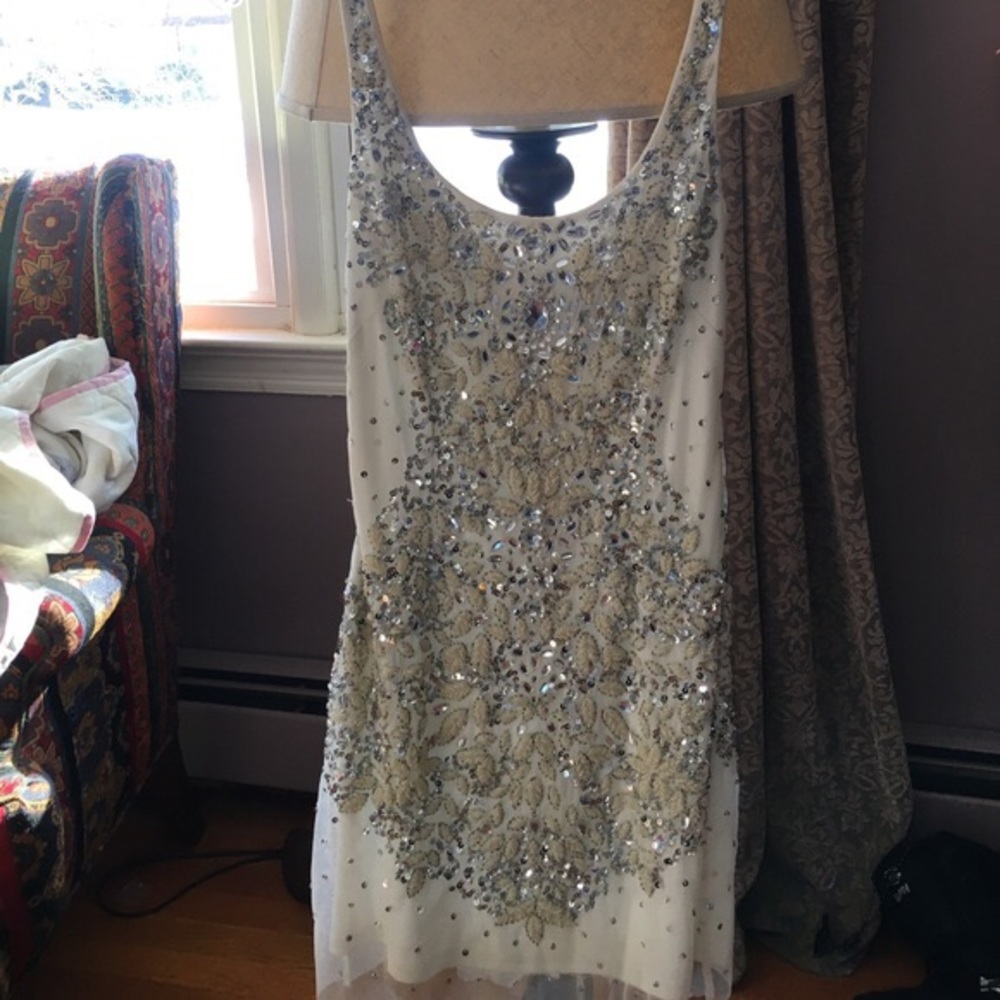 Adrianna Papell Embellished Beaded Dress