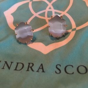 Kendra Scott Big Stud Earrings Grey