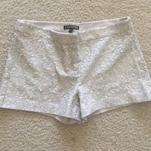 Express stretch sequins shorts. Size 0