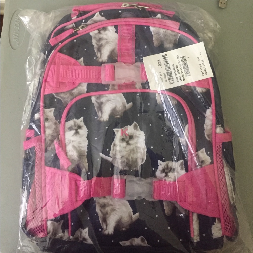 Pottery Barn Pretty Kitty Backpack With K
