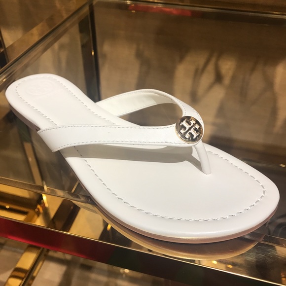 Firm‼️Tory Burch white leather"Pearce" sandals - Picture 3 of 7