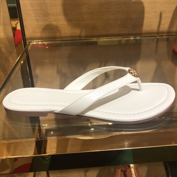 Firm‼️Tory Burch white leather"Pearce" sandals - Picture 2 of 7