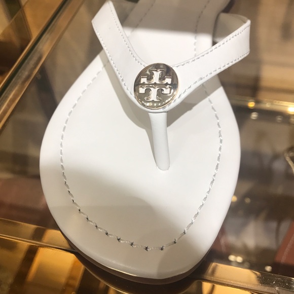 Firm‼️Tory Burch white leather"Pearce" sandals - Picture 4 of 7