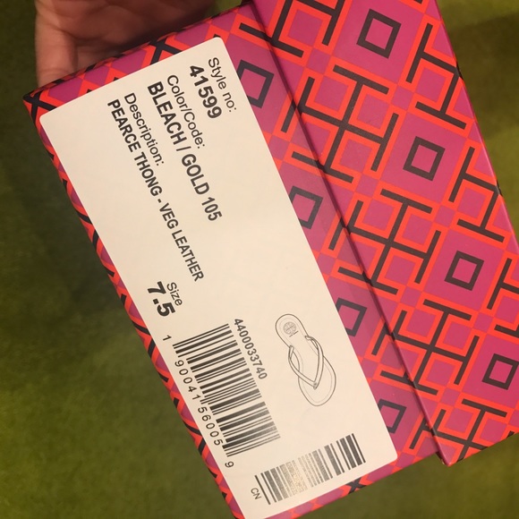 Firm‼️Tory Burch white leather"Pearce" sandals - Picture 6 of 7