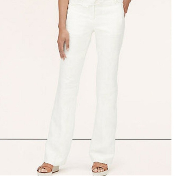 lined white pants