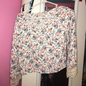 Hollis tee crop top long sleeve top