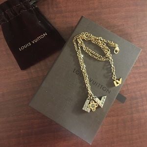 Louis Vuitton 'LV' Charm Necklace