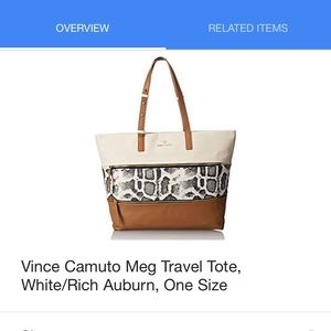 NEW Vince Camuto Handbag Tote Meg to Meg Travel
