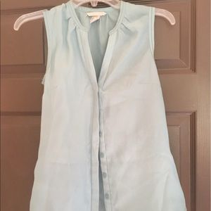 Sleeveless button-down blouse