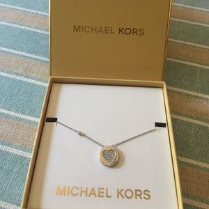 MIchael Kors stirling silver heart necklace