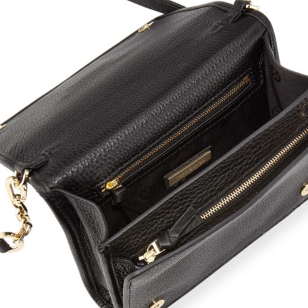 🆕Tory Burch Britten Combo Crossbody Black Leather - Picture 3 of 8