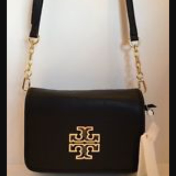 🆕Tory Burch Britten Combo Crossbody Black Leather - Picture 7 of 8