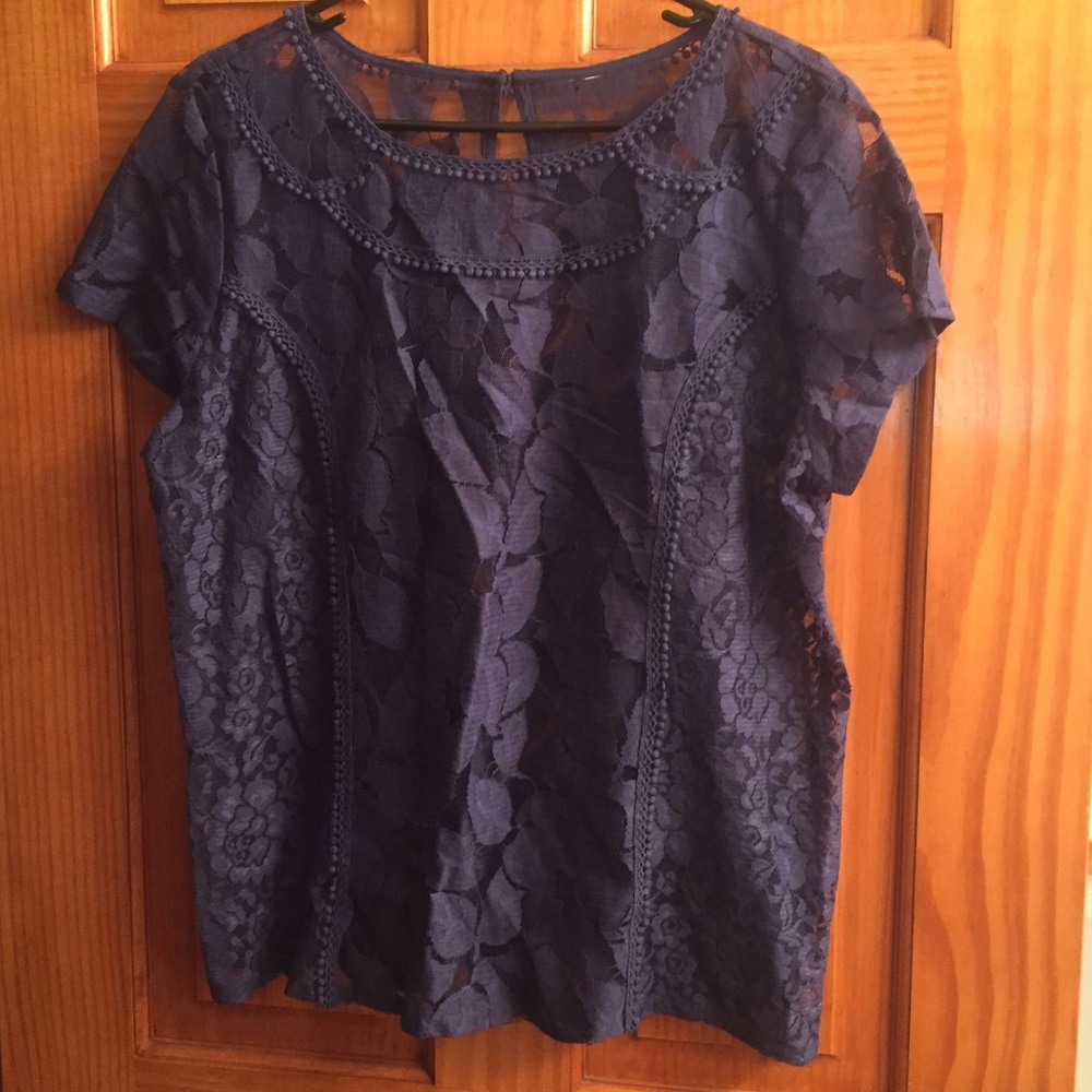 Lace See-Through Shirt.