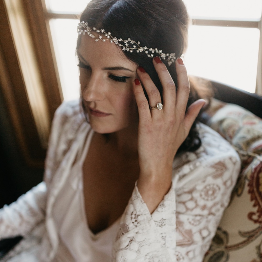 BHLDN Pearl Drop Halo