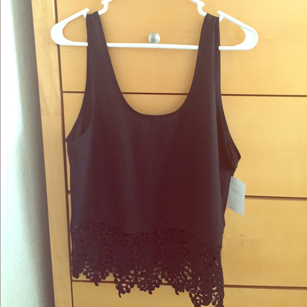 Brand new Nordstrom black Lucca Couture crop top
