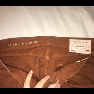 Rag & Bone 15x slim straight jeans - burnt orange