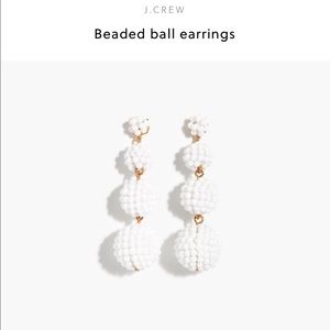 Brand New Beaded White J.Crew Earrings