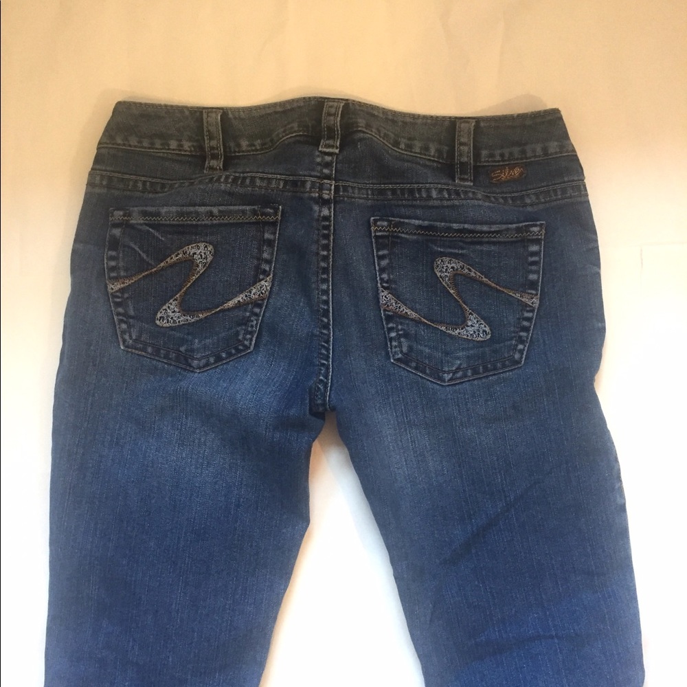 Low Rise Silver Jeans - Picture 3 of 3