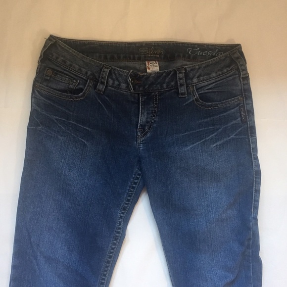 Low Rise Silver Jeans - Picture 2 of 3