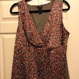 Ann Taylor colorful patterned shell Sz XL