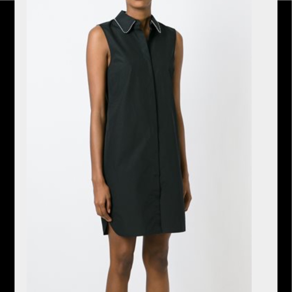❌SOLD Alexander Wang ball chain collar shirt dress