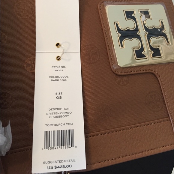 🆕Tory Burch Britten Combo Crossbody in Bark color - Picture 6 of 8