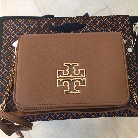 🆕Tory Burch Britten Combo Crossbody in Bark color - Picture 7 of 8