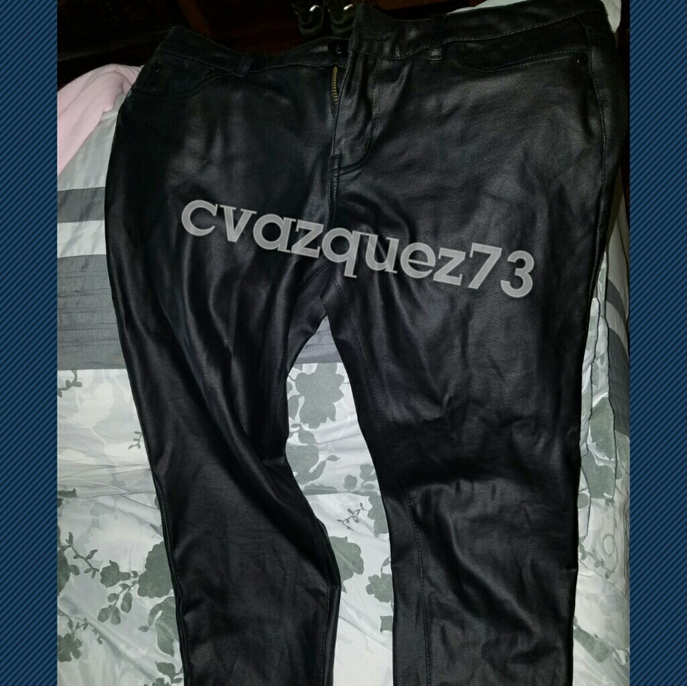 Faux Black Pants