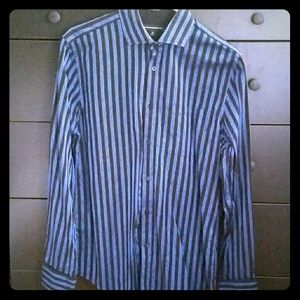 Express Modern Fit Striped Dress Shirt