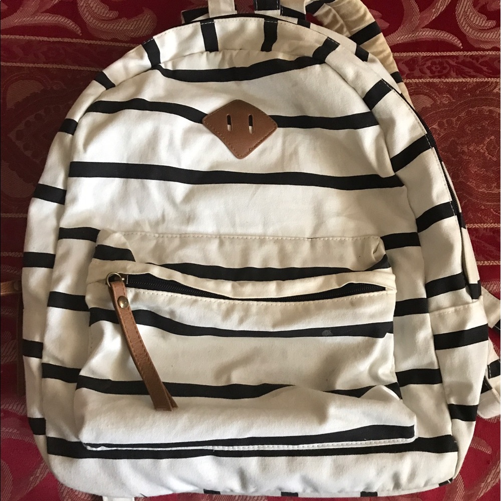 Striped backpack