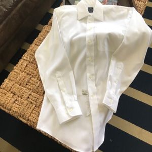 Dressy fitted classic white dress shirt