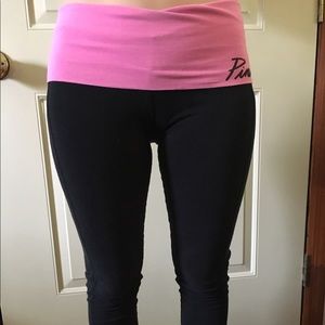 Pink yoga long leggings small