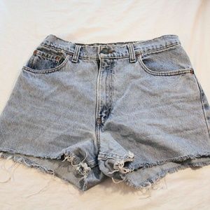 Light wash Levi's vintage denim shorts