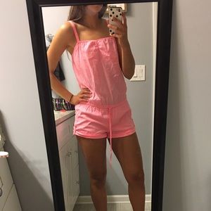 PINK Neon Pink Romper