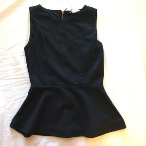 Black peplum top