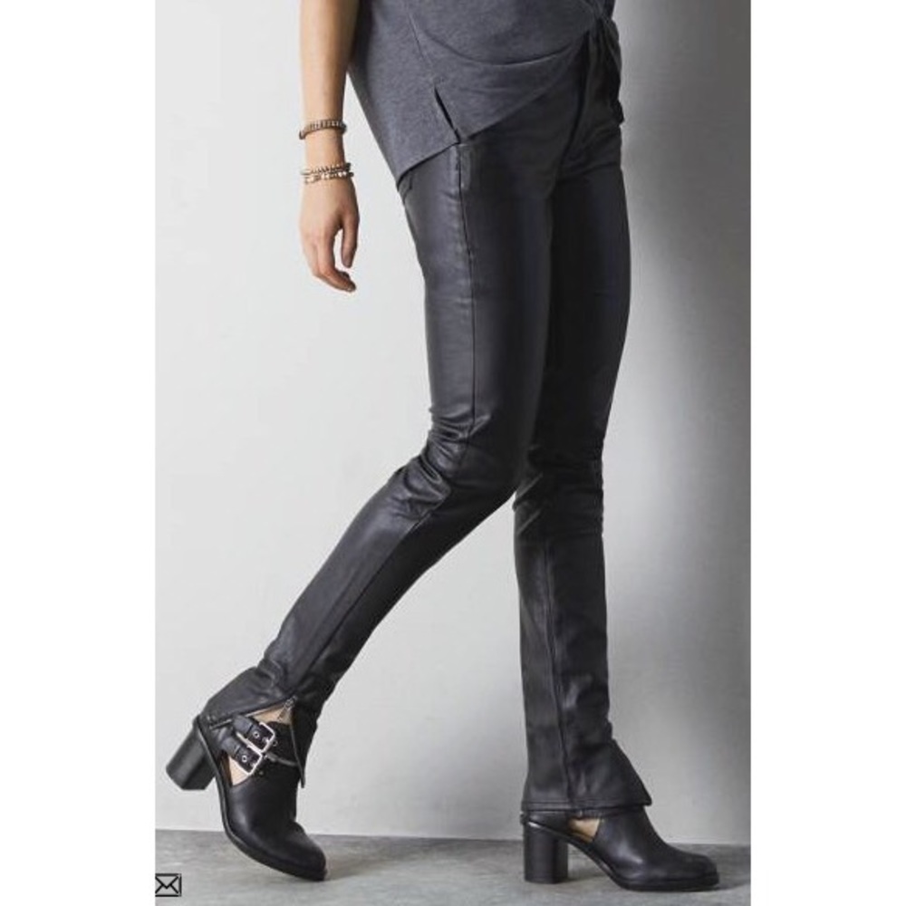 Faux leather pants