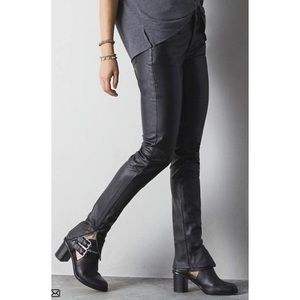 Faux leather pants