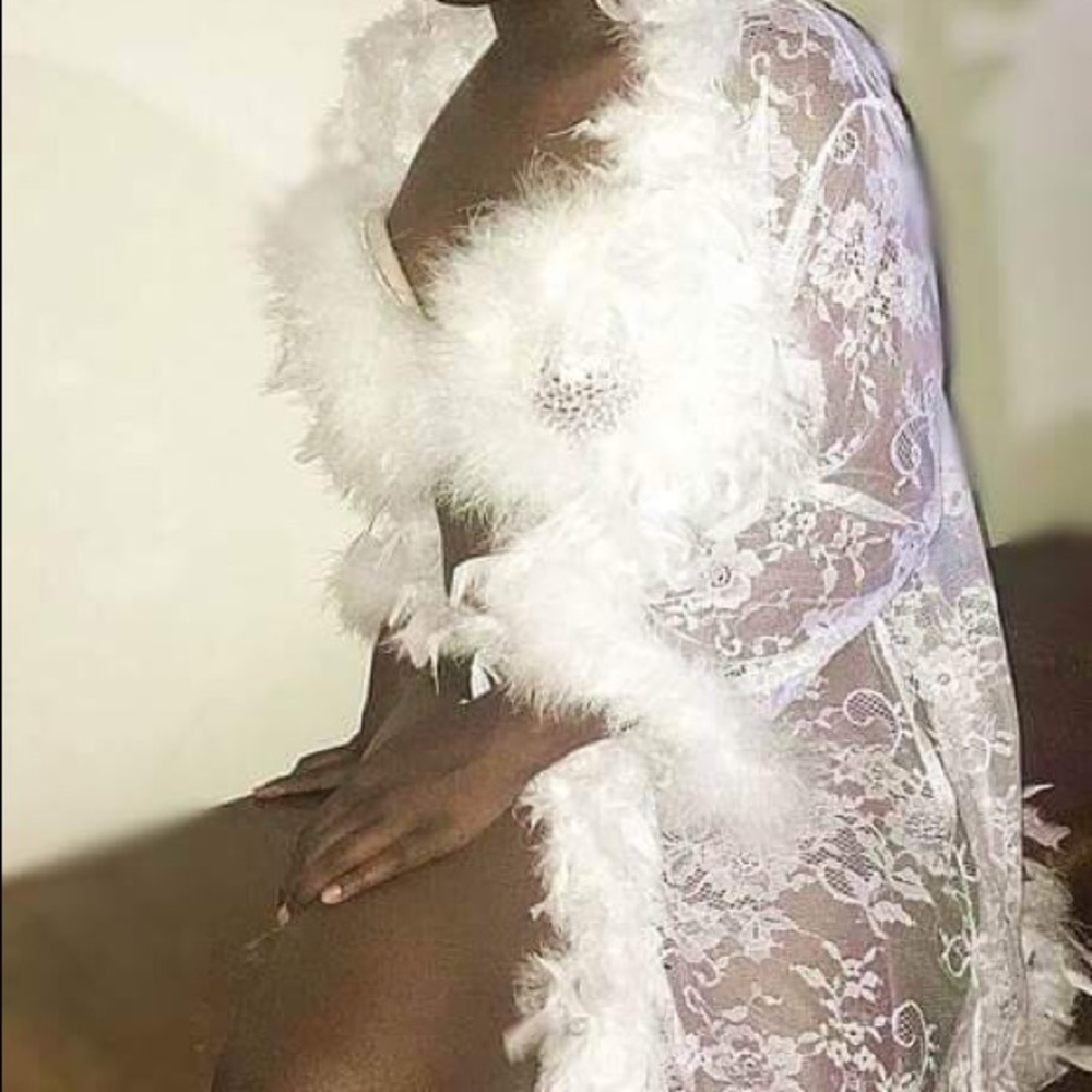 SEXY Feathered Robe