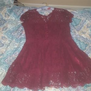 Red vintage lace dress