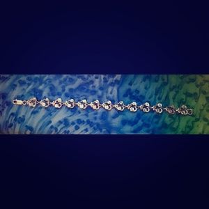 Sterling silver floral bracelet