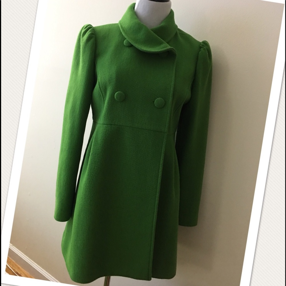 Old Navy Green Double Breastsd Peacoat