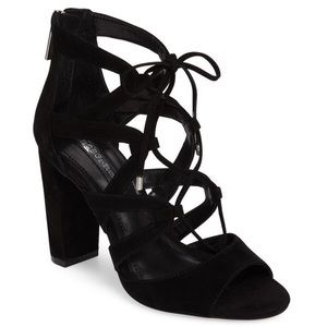 Rameena Black Suede Heels