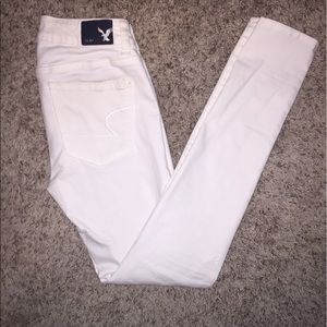 Sparkly White American Eagle Jeggings